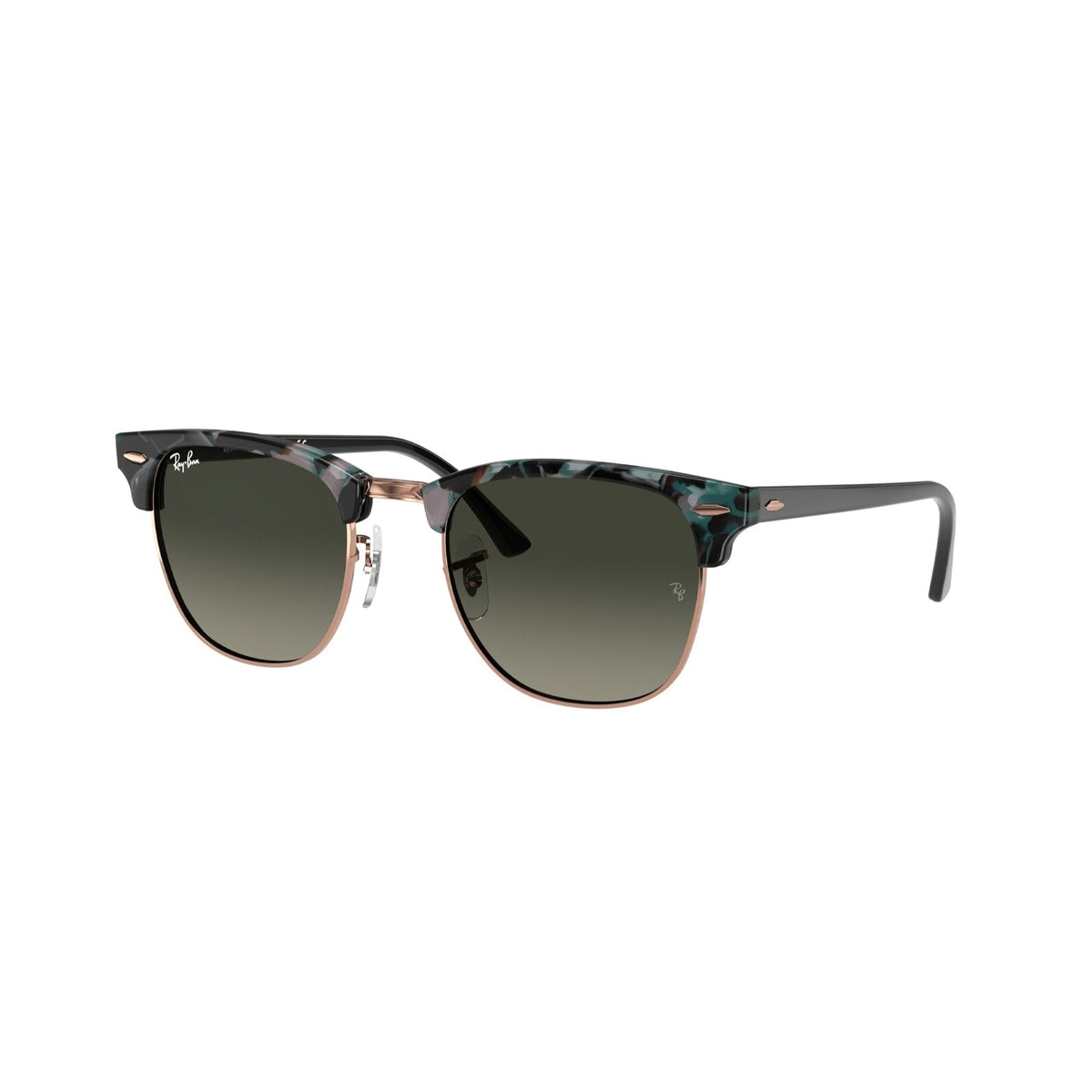Ray-Ban Unisex Sunglasses Clubmaster Havana Light Grey Gradient Dark Grey Plastic Plastic  0RB3016 125571 49