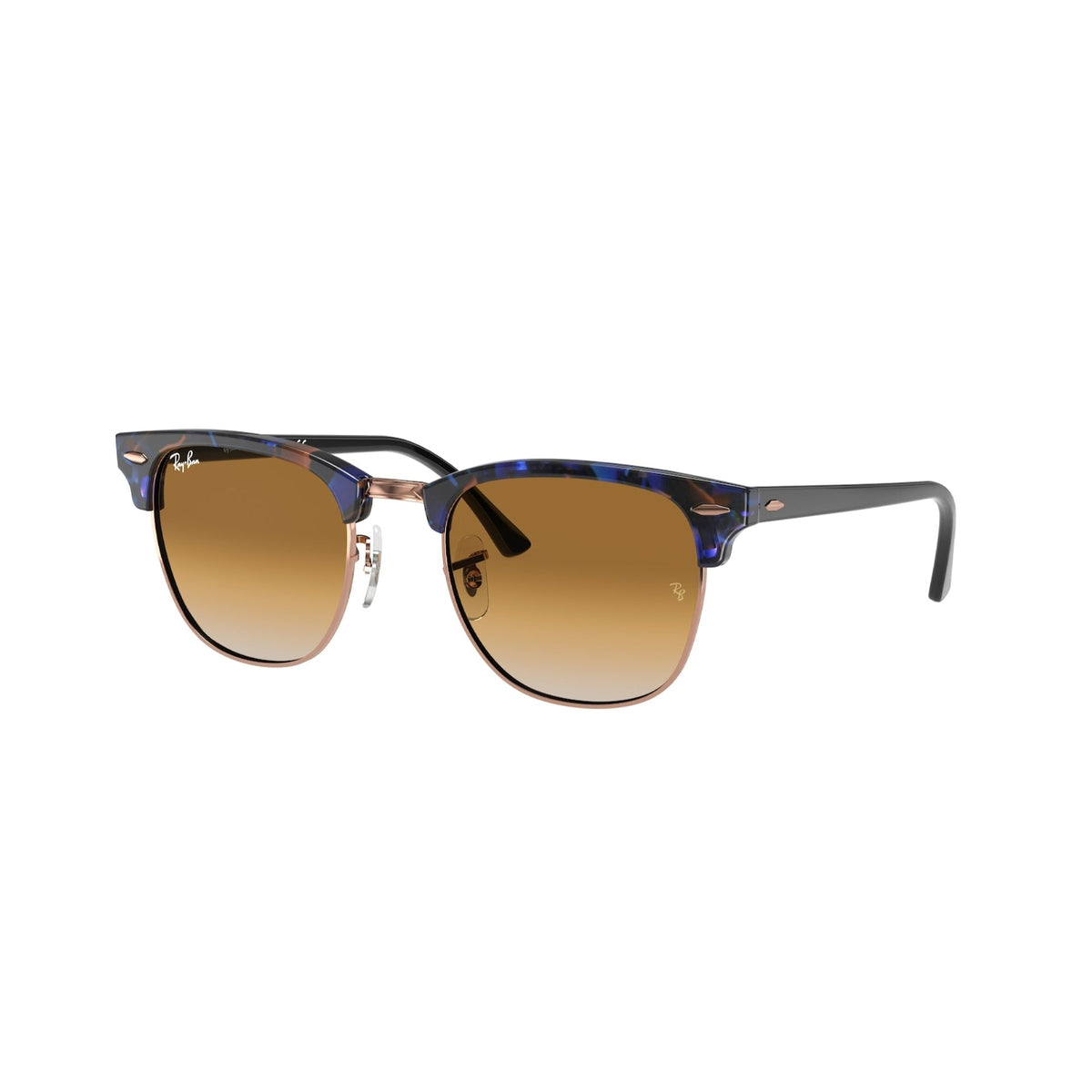 Ray-Ban Unisex Sunglasses Clubmaster Havana Clear Gradient Brown Plastic Plastic  0RB3016 125651 51