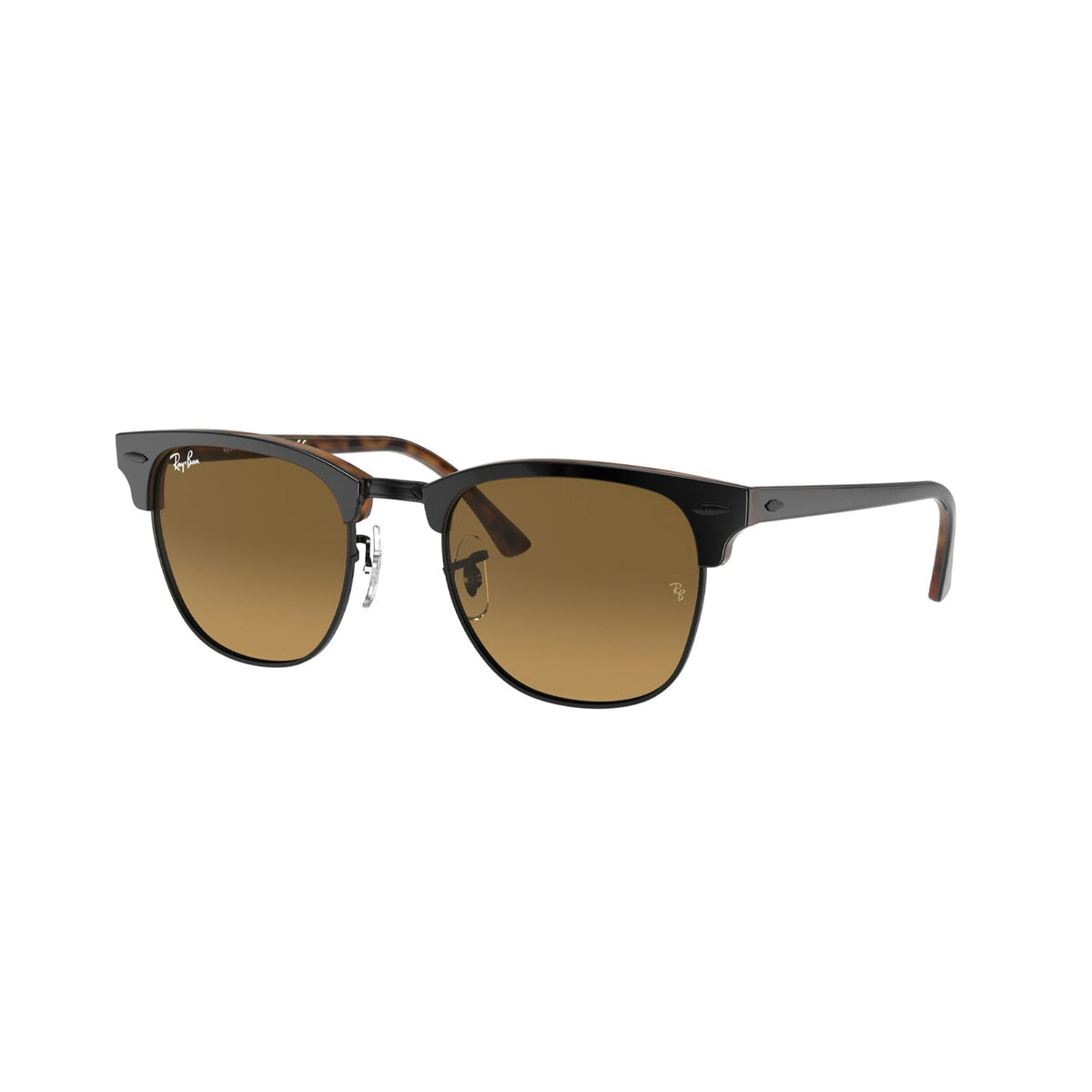 Ray-Ban Unisex Sunglasses Clubmaster Grey Brown Mirror Gradient Grey Plastic Plastic  0RB3016 12773K 49