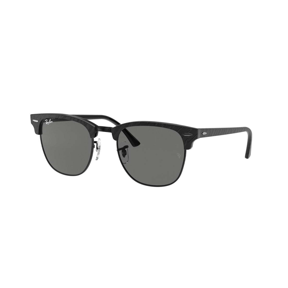 Ray-Ban Unisex Sunglasses Clubmaster Black Dark Grey Plastic Plastic  0RB3016 1305B1 49