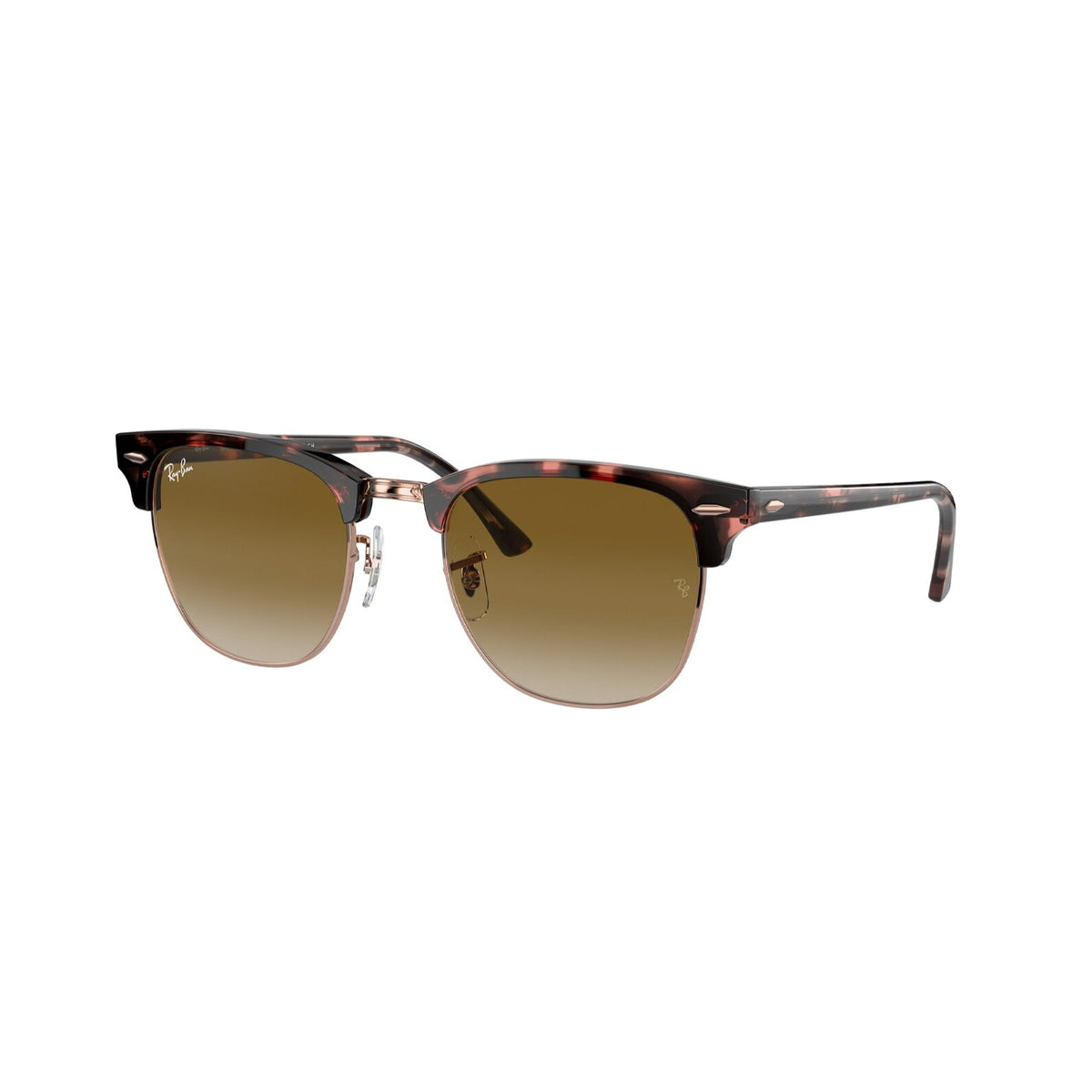Ray-Ban Unisex Sunglasses Clubmaster Havana Clear Gradient Brown Plastic Plastic  0RB3016 133751 49