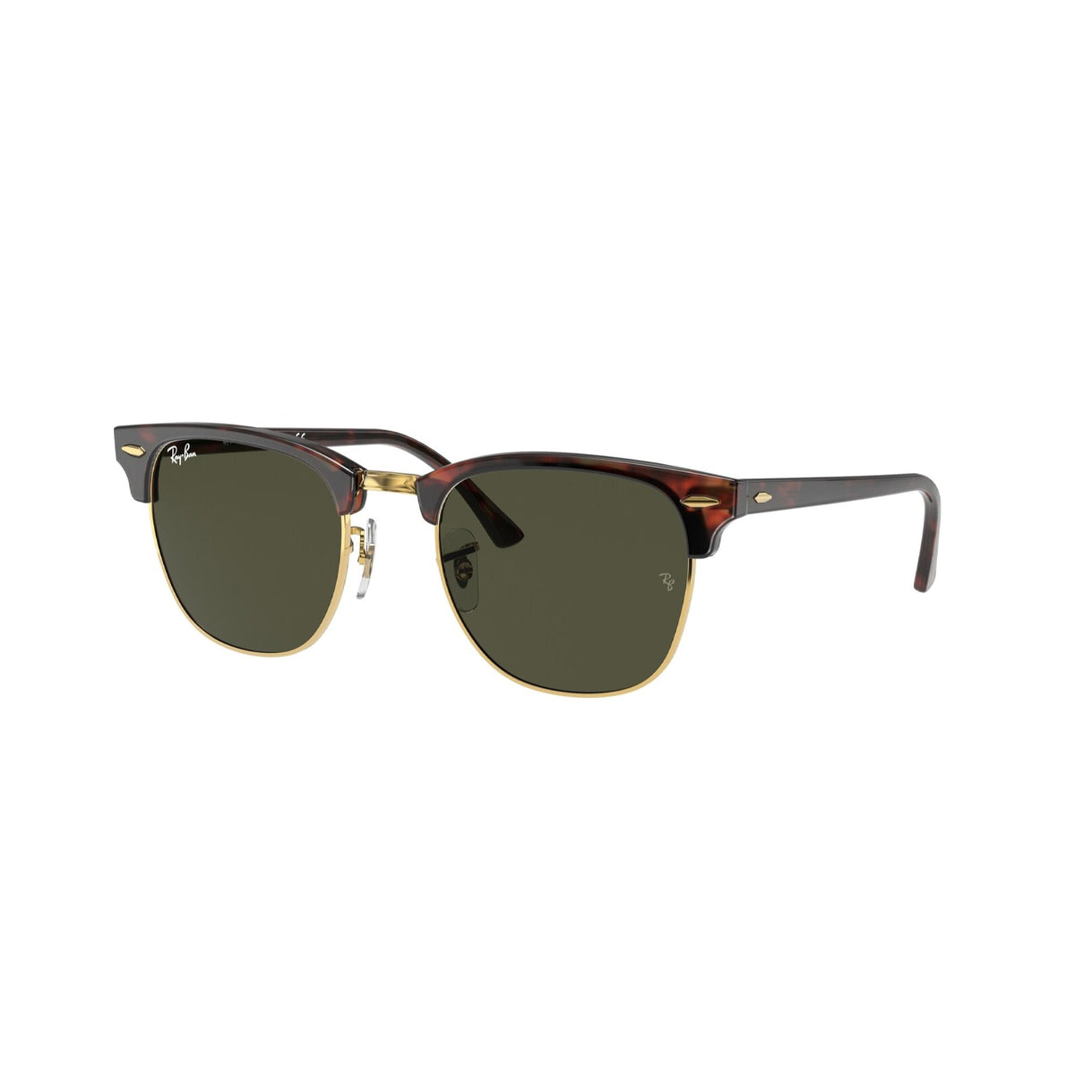 Ray-Ban Unisex Sunglasses Clubmaster Havana G-15 Green Plastic Plastic  0RB3016 W0366 51
