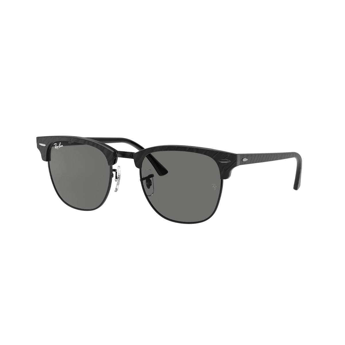 Ray-Ban Unisex Sunglasses Clubmaster Black Dark Grey Plastic Plastic  0RB3016F 1305B1 55