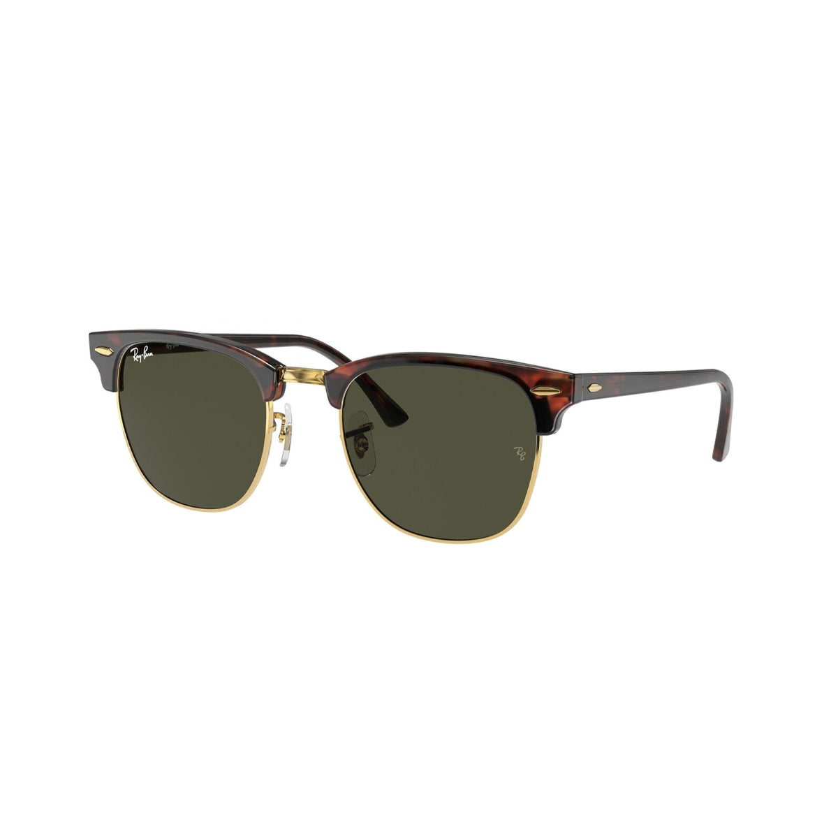 Ray-Ban Unisex Sunglasses Clubmaster Havana G-15 Green Plastic Plastic  0RB3016F W0366 55