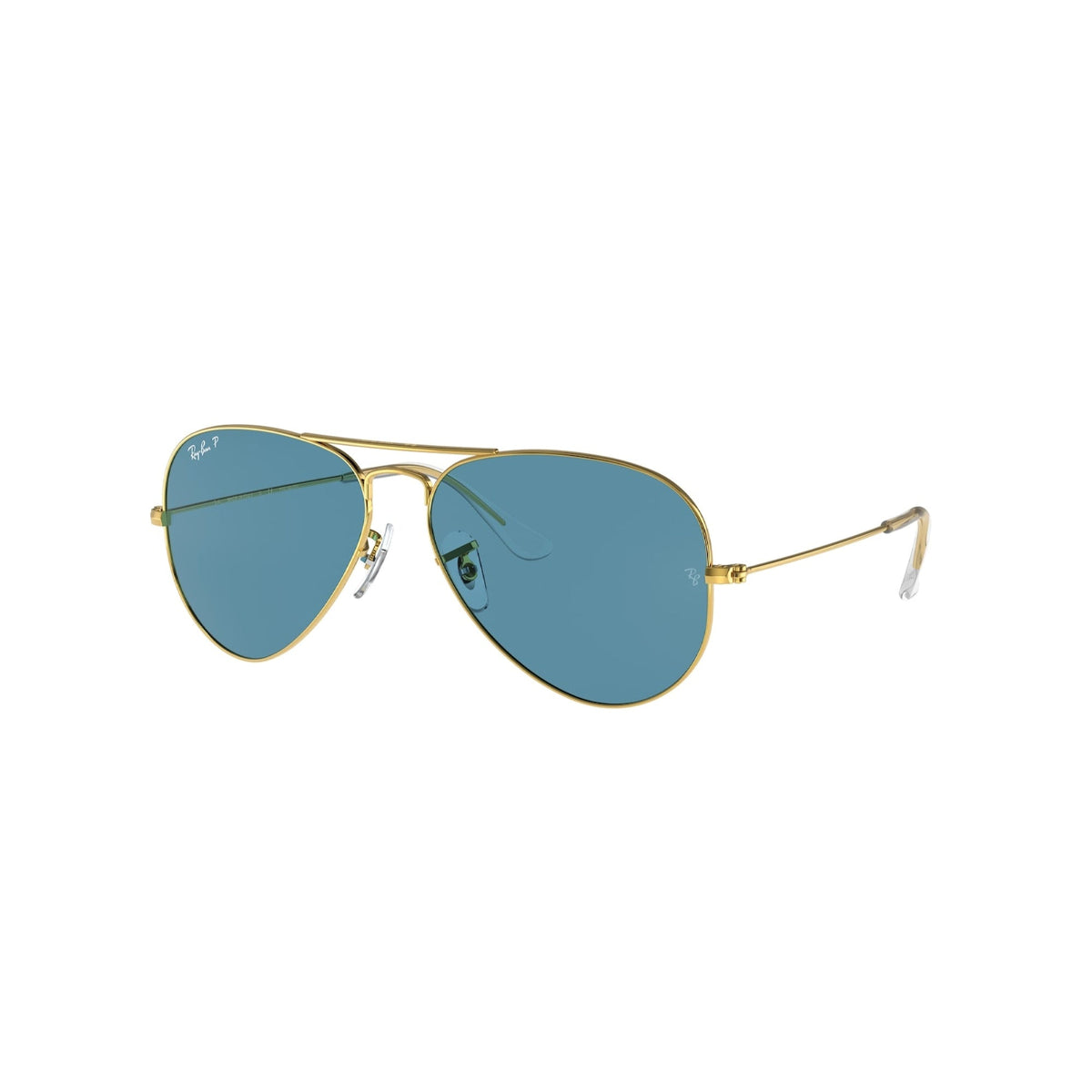 Ray-Ban Unisex Sunglasses Aviator large Metal Gold Blue Metal Metal  0RB3025 9196S2 58