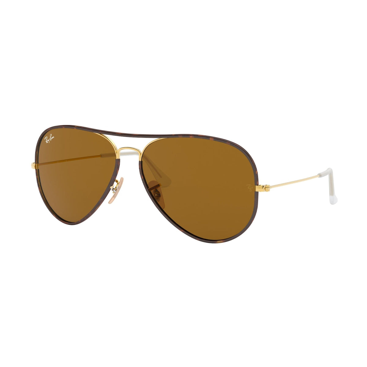 Ray-Ban Unisex Sunglasses Aviator Full Color Gold B-15 Brown Metal Metal  0RB3025JM 001 58