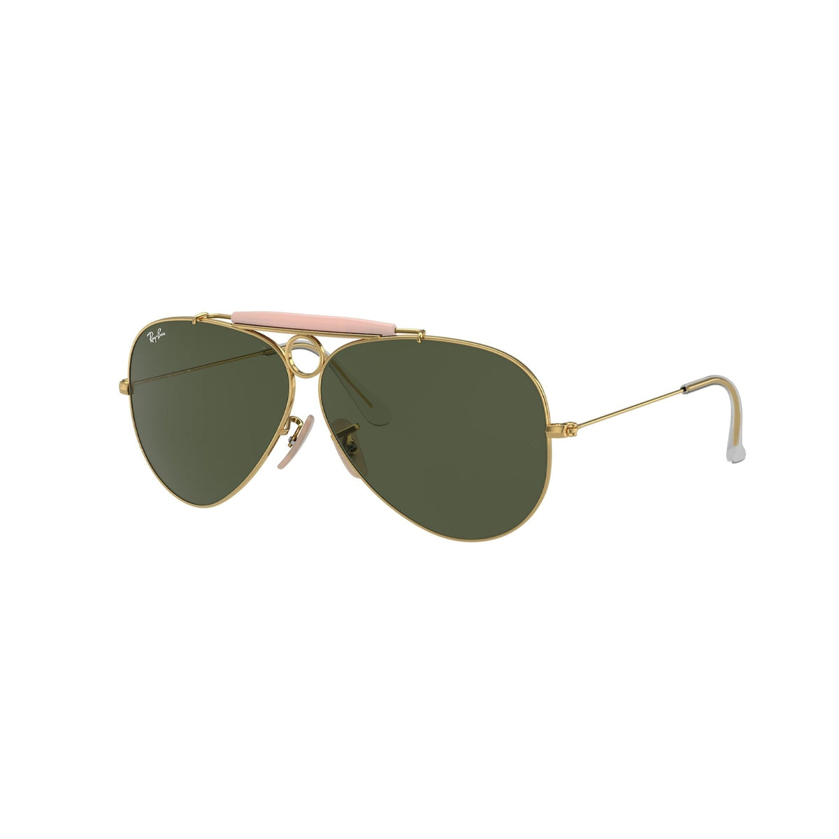 Ray-Ban Unisex Sunglasses Shooter Gold G-15 Green Metal Metal  0RB3138 001 62