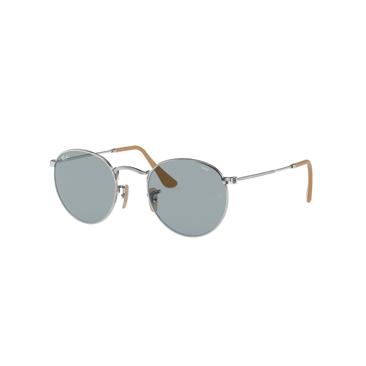 Ray-Ban Men's Sunglasses Round Metal Silver Photo Blue Metal Metal  0RB3447 9065I5 50