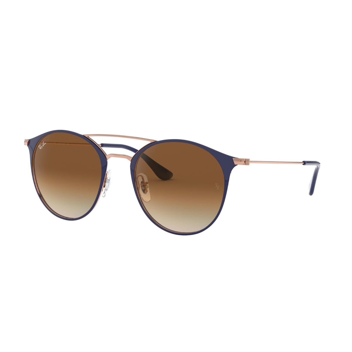Ray-Ban Unisex Sunglasses  Blue Clear Gradient Brown Metal Metal  0RB3546 917551 52
