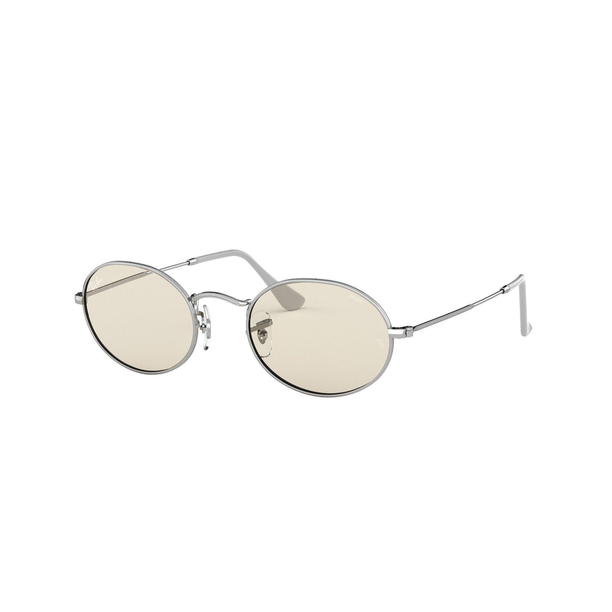 Ray-Ban Unisex Sunglasses Oval Silver Evolve Photo Brown to Grey Metal Metal  0RB3547 003 T2 54