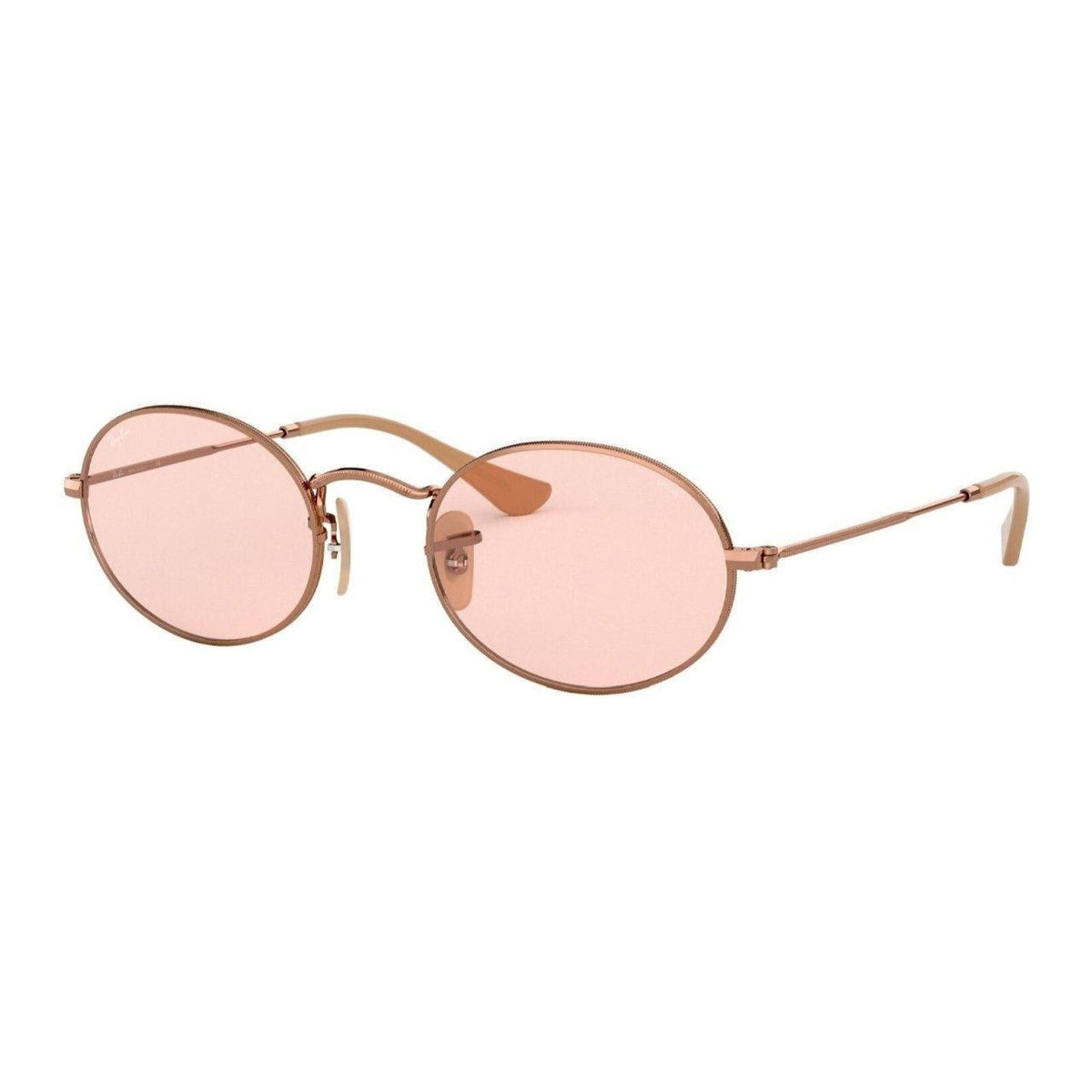Ray-Ban Unisex Sunglasses Oval Bronze/Copper Evolve Light Pink Metal Metal  0RB3547N 91310X 54