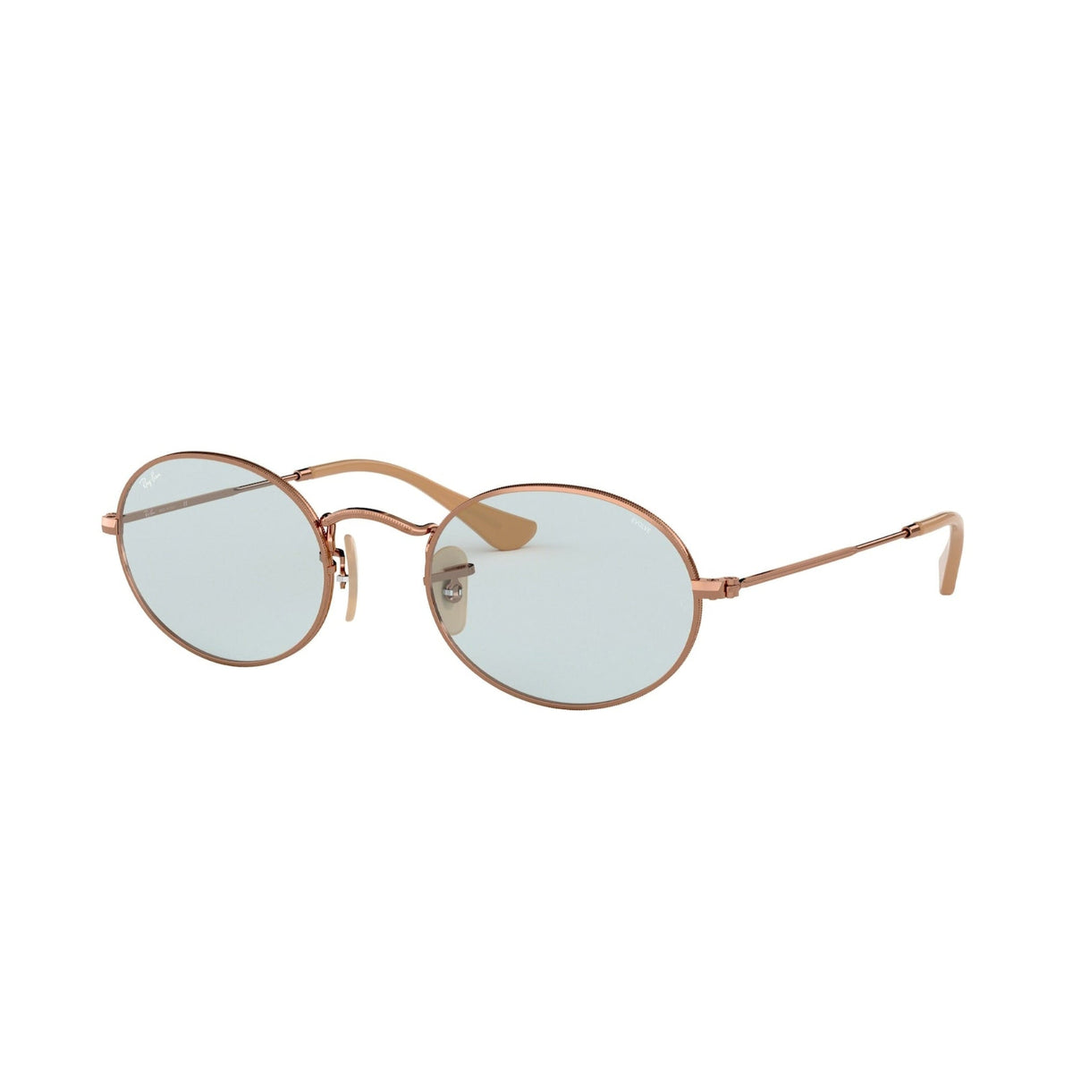 Ray-Ban Unisex Sunglasses Oval Bronze/Copper Evolve Light Blue Metal Metal  0RB3547N 91310Y 54