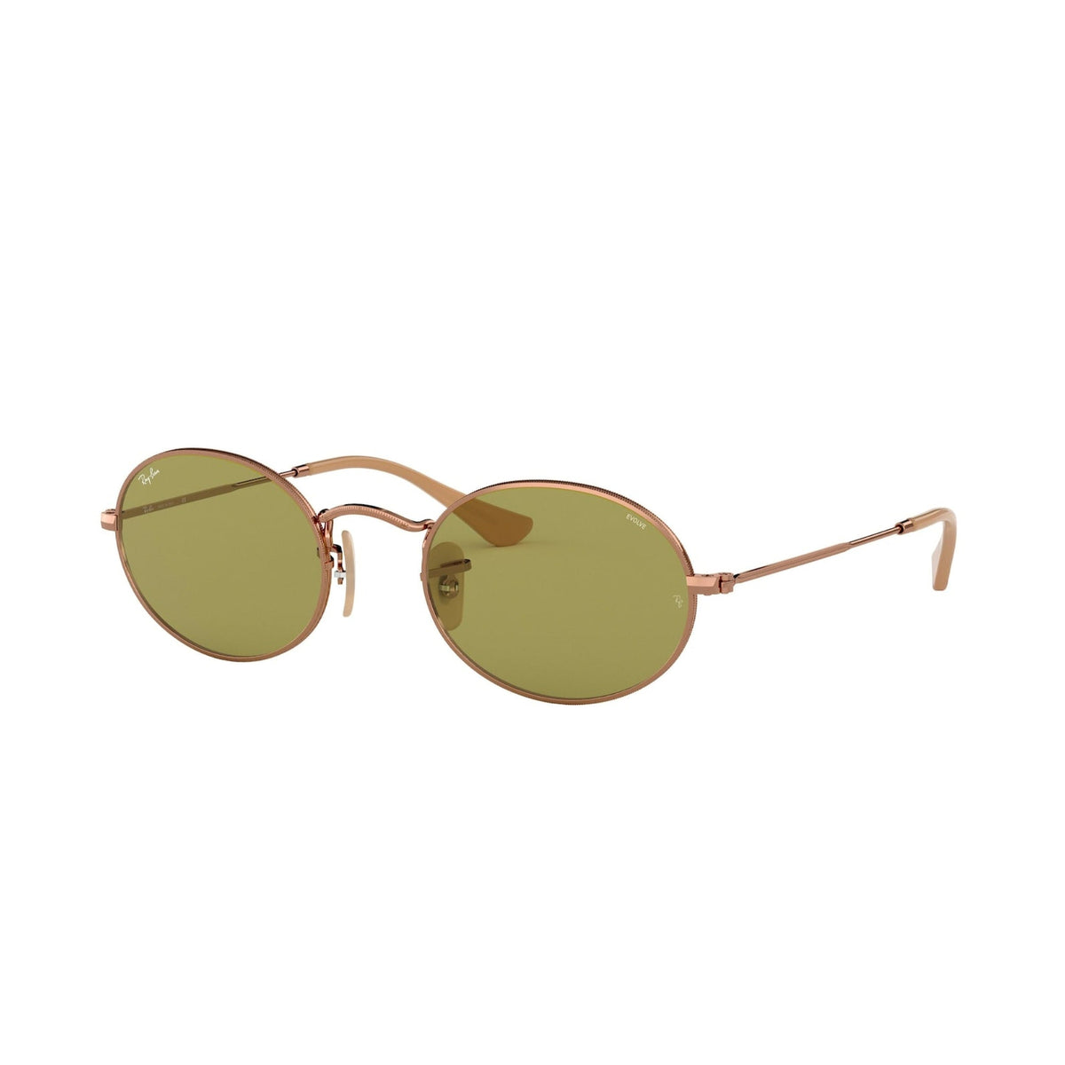 Ray-Ban Unisex Sunglasses Oval Bronze/Copper Evolve Green Metal Metal  0RB3547N 91314C 54