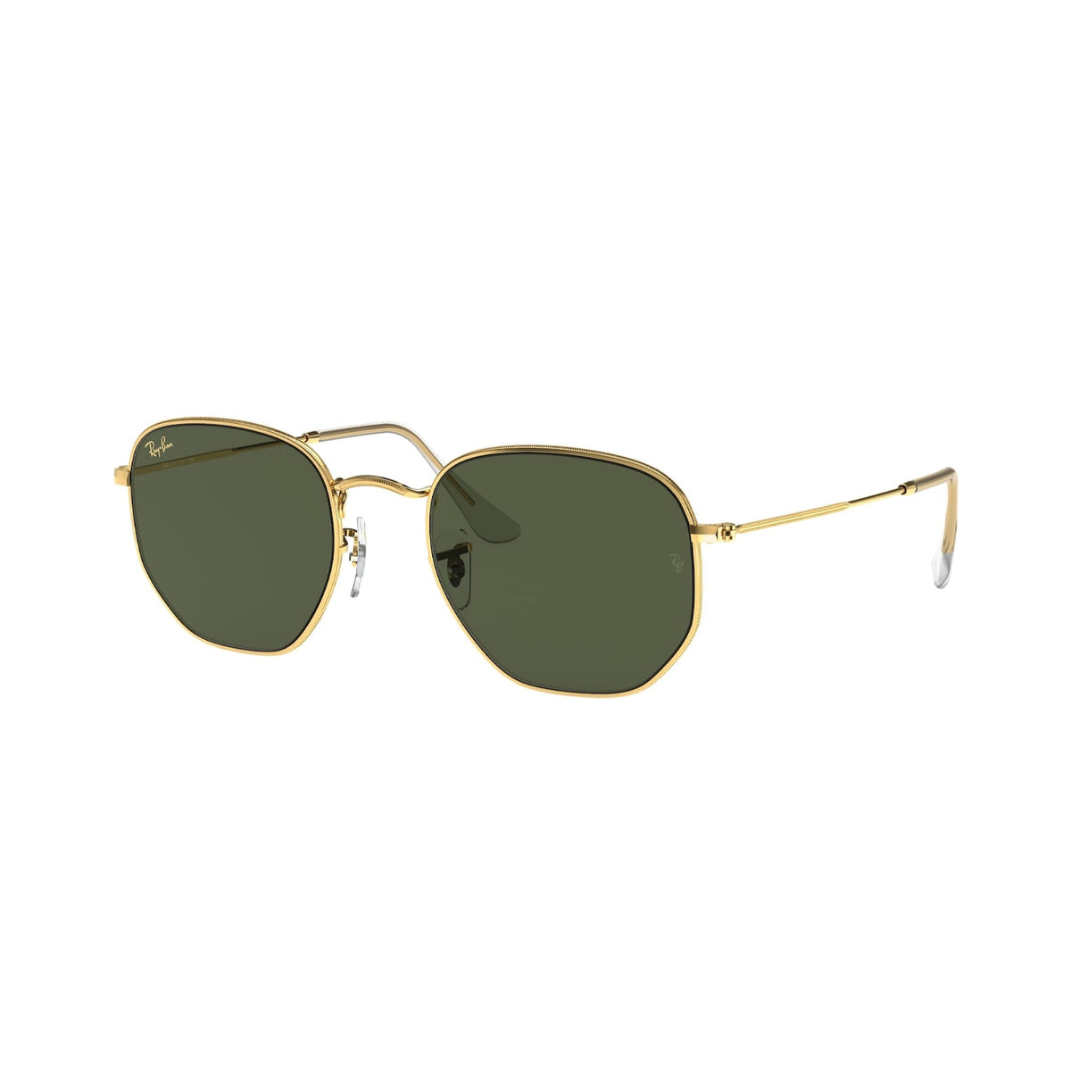 Ray-Ban Unisex Sunglasses Hexagonal Gold G-15 Green Metal Metal  0RB3548 919631 54