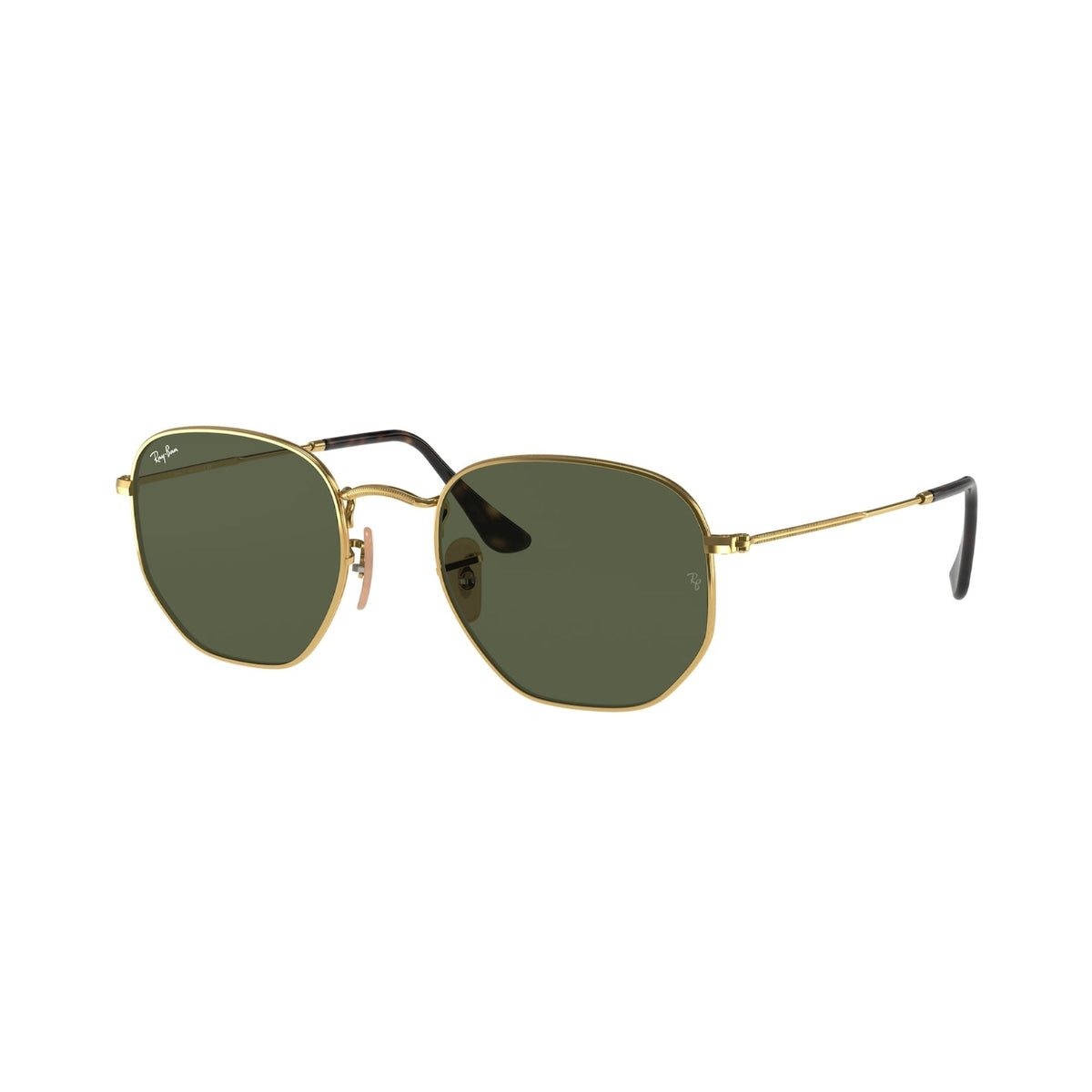 Ray-Ban Unisex Sunglasses Hexagonal Gold G-15 Green Metal Metal  0RB3548N 001 54