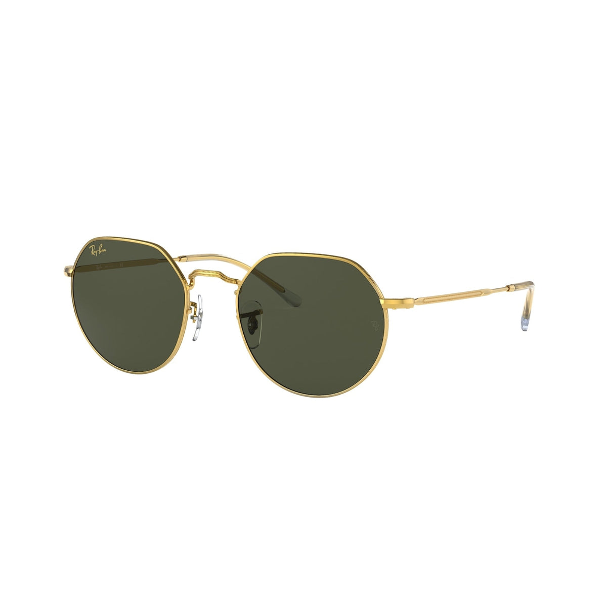 Ray-Ban Unisex Sunglasses Jack Gold Green Metal Metal  0RB3565 919631 53