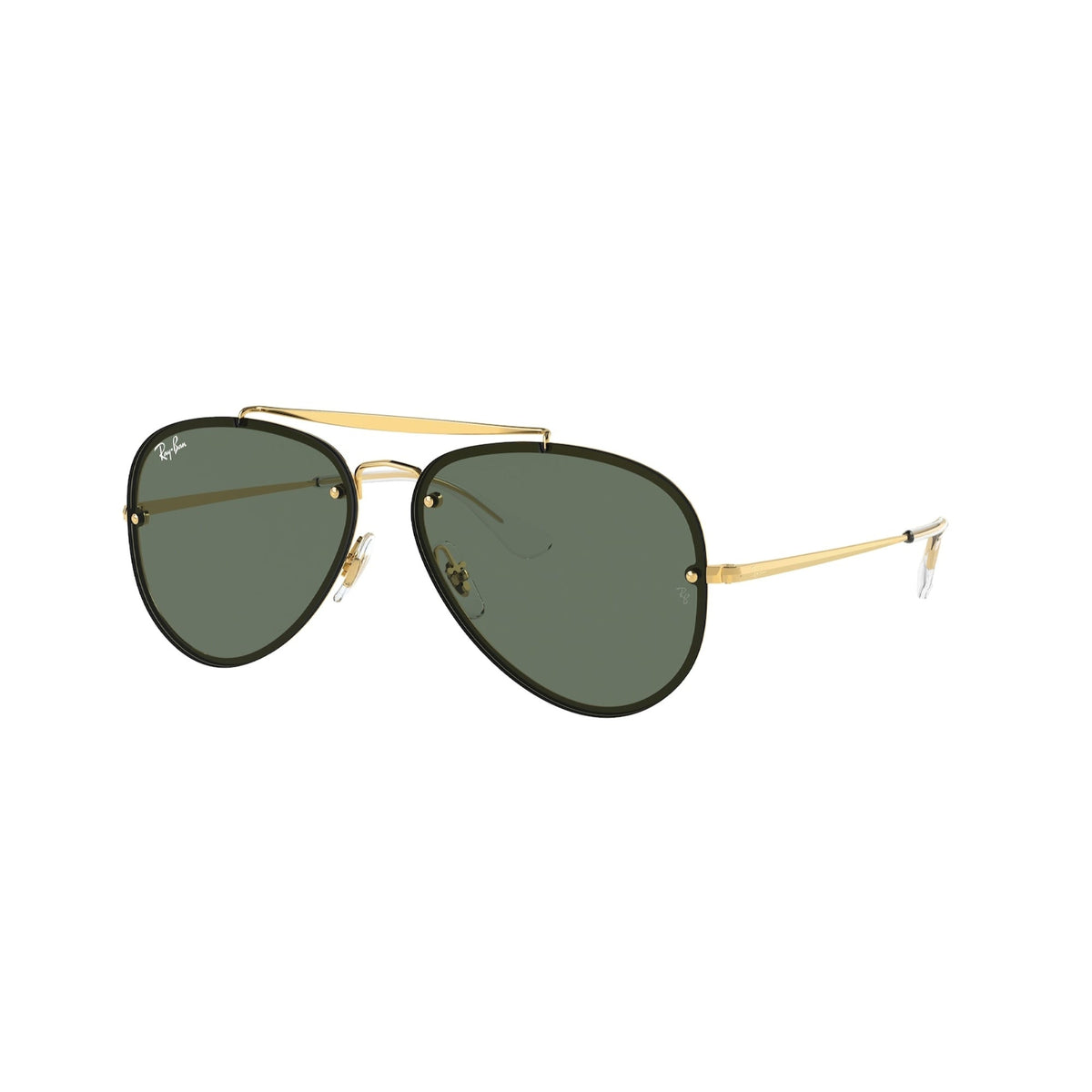 Ray-Ban Unisex Sunglasses Baze Aviator Gold Dark Green Metal Metal  0RB3584N 905071 58