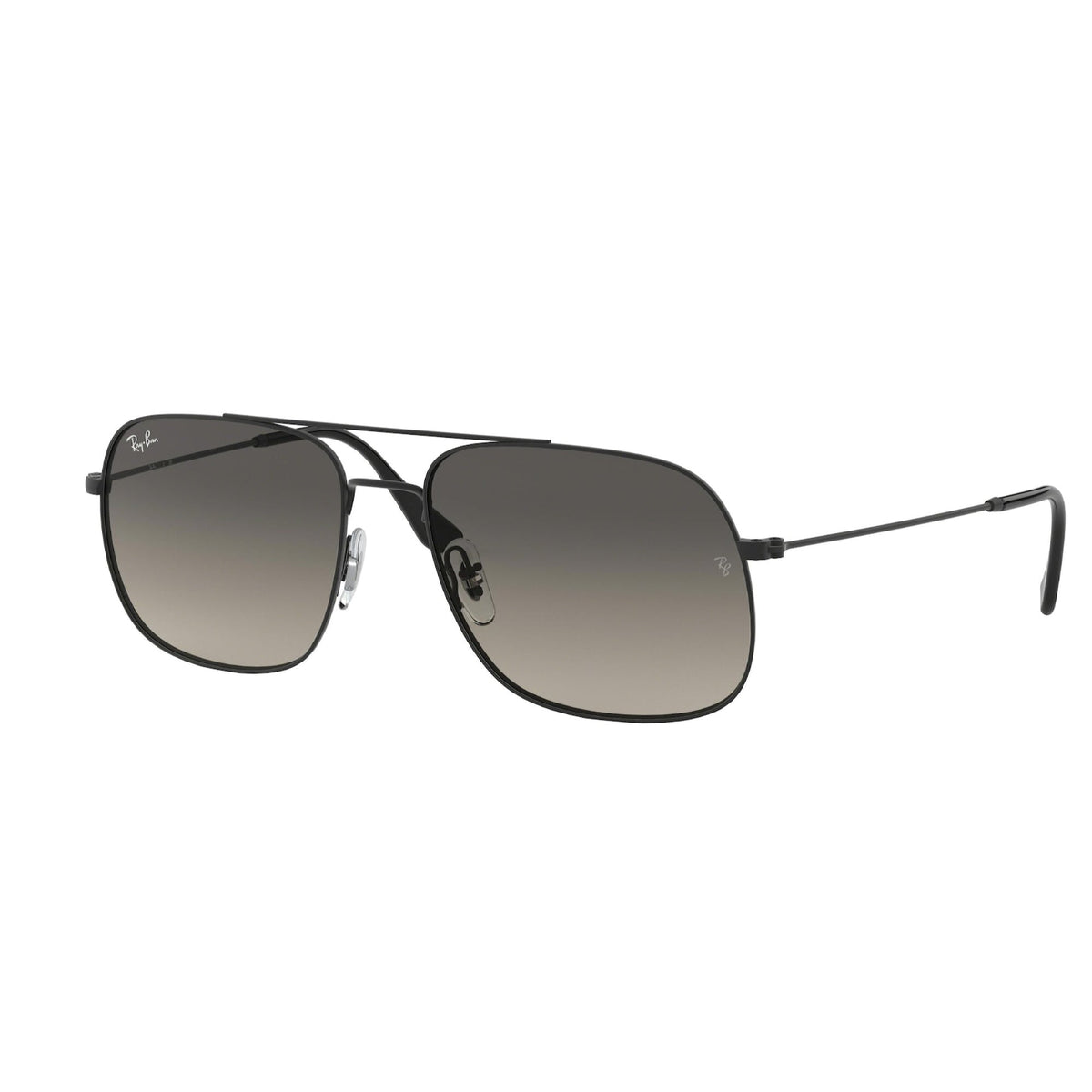 Ray-Ban Unisex Sunglasses Andrea Black Light Grey Gradient Dark Grey Metal Metal  0RB3595 901411 59