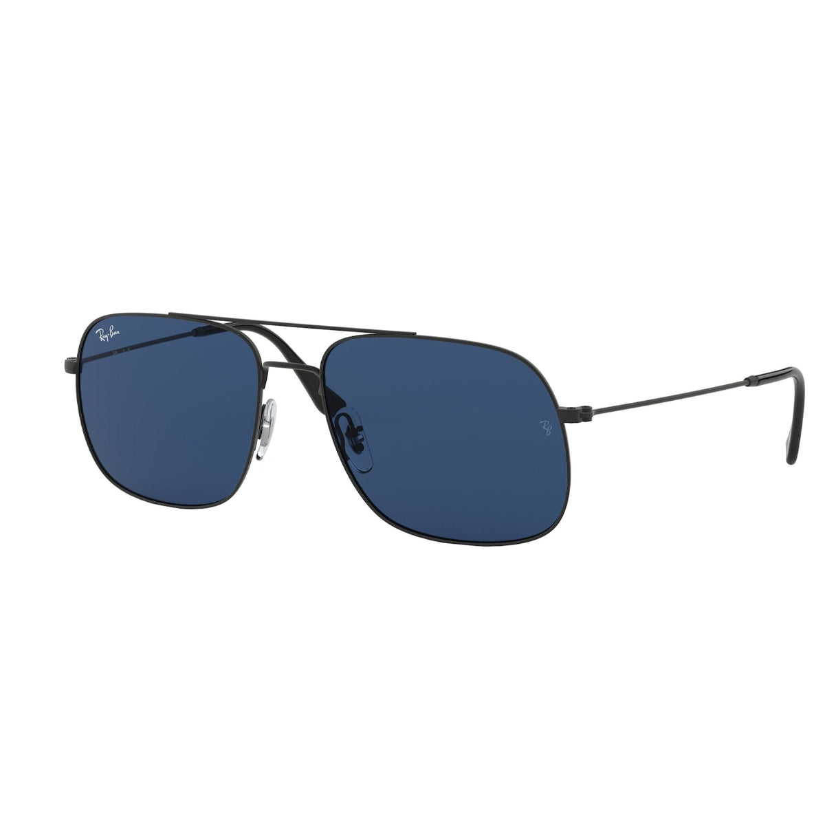 Ray-Ban Unisex Sunglasses Andrea Black Dark Blue Metal Metal  0RB3595 901480 59