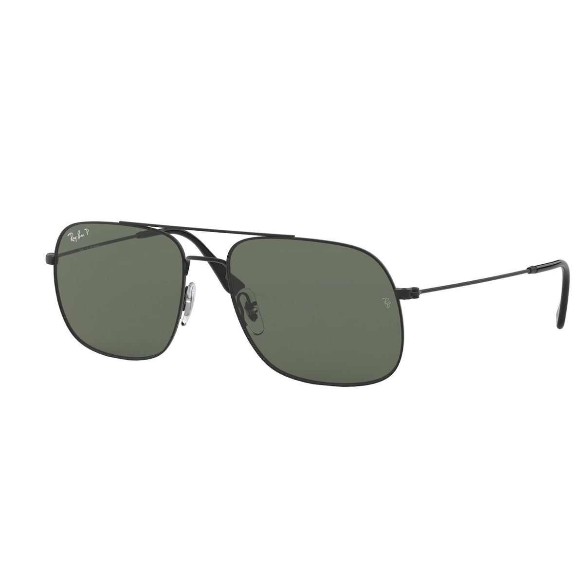 Ray-Ban Unisex Sunglasses Andrea Black Dark Green Metal Metal  0RB3595 90149A 59