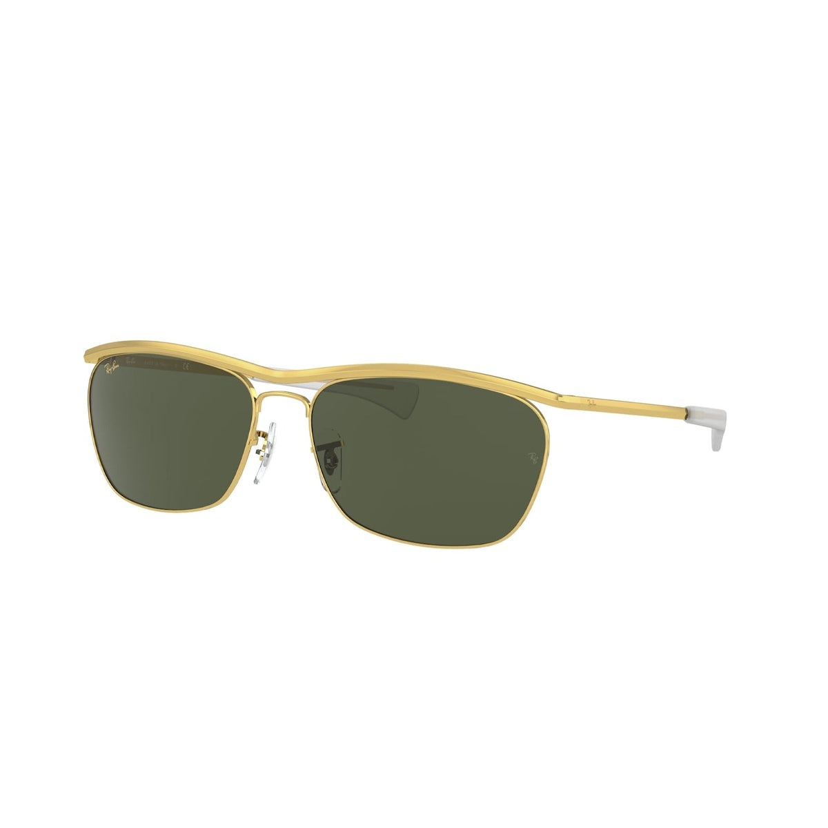 Ray-Ban Unisex Sunglasses Olympian II Deluxe Gold G-15 Green Metal Metal  0RB3619 919631 60
