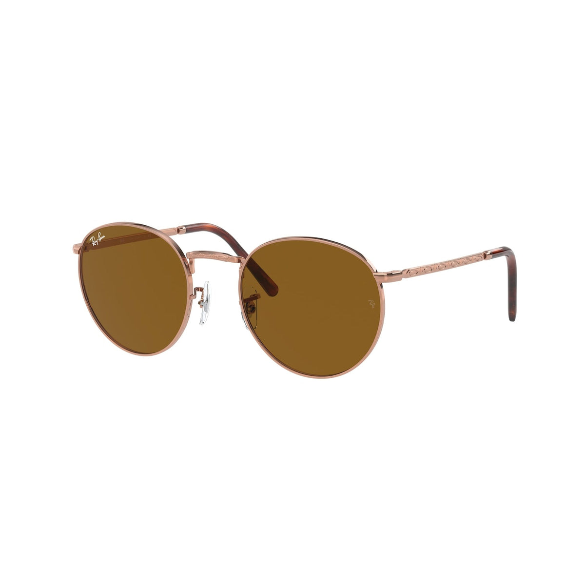 Ray-Ban Unisex Sunglasses New round Gold Brown Metal Metal  0RB3637 920233 47