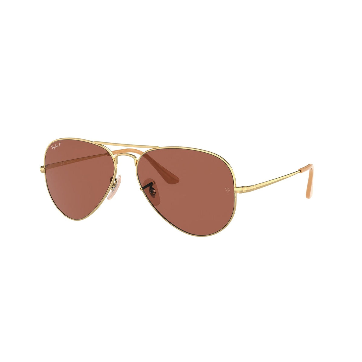 Ray-Ban Unisex Sunglasses Aviator Metal II Gold Purple Metal Metal  0RB3689 9064AF 55