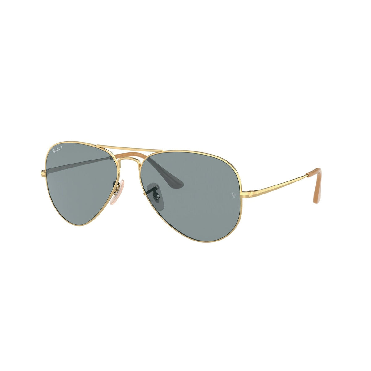 Ray-Ban Unisex Sunglasses Aviator Metal II Gold Blue Metal Metal  0RB3689 9064S2 62