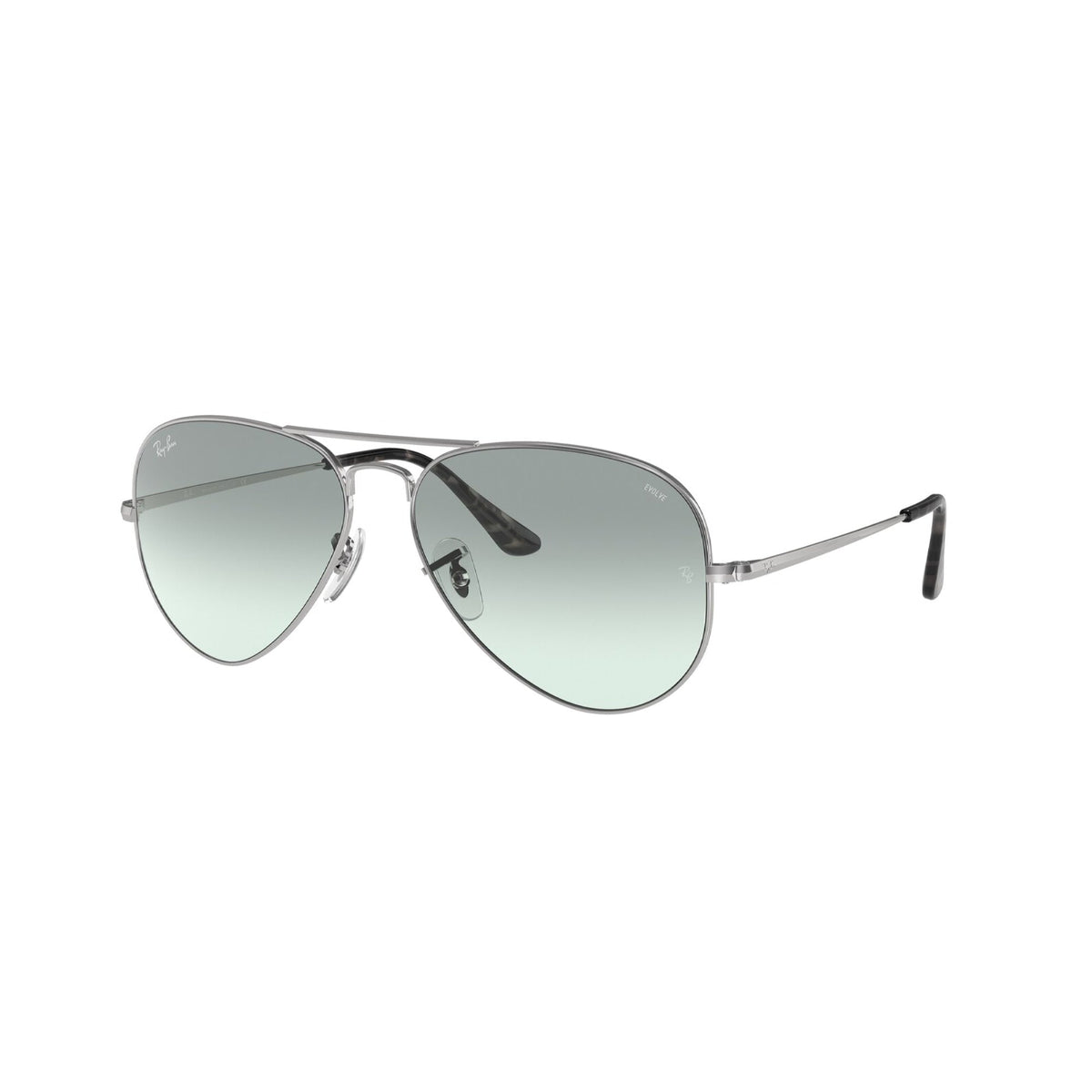 Ray-Ban Unisex Sunglasses Aviator Metal II Silver Photo Azure Gradient Blue Metal Metal  0RB3689 9149AD 58