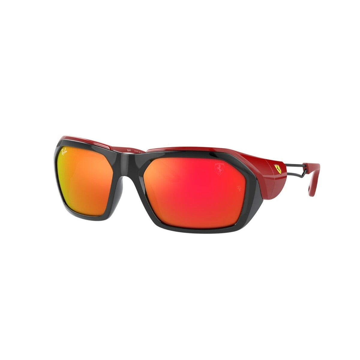 Ray-Ban Unisex Sunglasses  Black Brown Mirror Orange Plastic Plastic  0RB4367M F6016Q 59