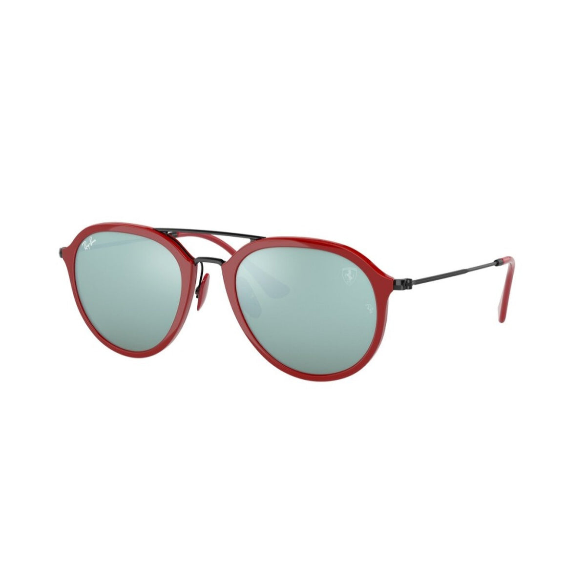 Ray-Ban Unisex Sunglasses  Red Light Green Mirror Silver Plastic Plastic  0RB4369M F62330 53
