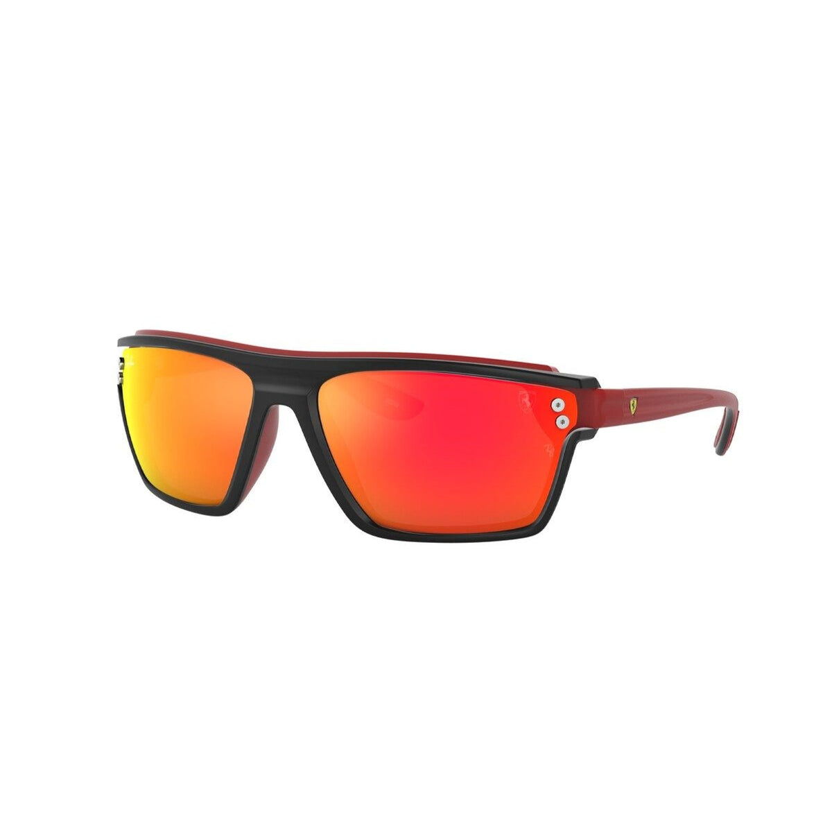 Ray-Ban Unisex Sunglasses  Black Brown Mirror Orange Plastic Plastic  0RB4370M F6026Q 64