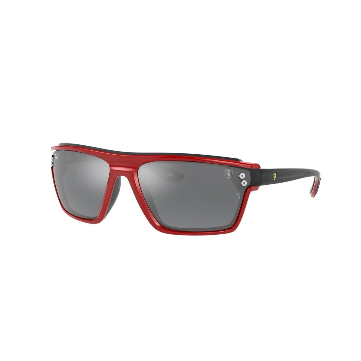 Ray-Ban Unisex Sunglasses  Red Grey Mirror Silver Plastic Plastic  0RB4370M F6236G 64