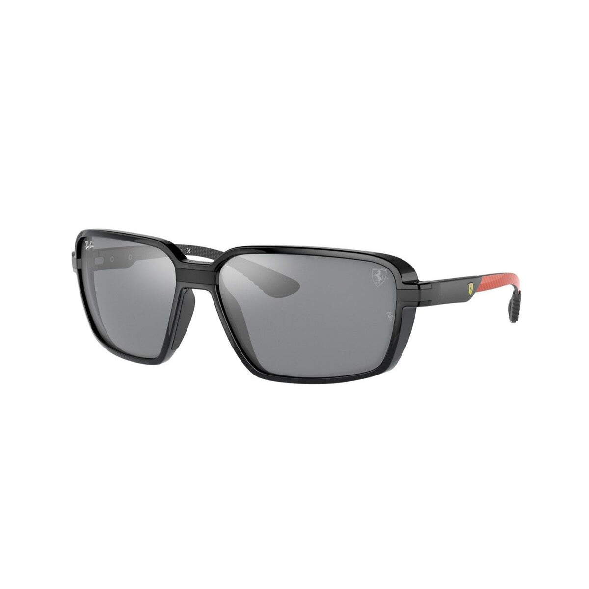 Ray-Ban Unisex Sunglasses  Black Grey Mirror Silver Plastic Plastic  0RB8360M F6616G 62