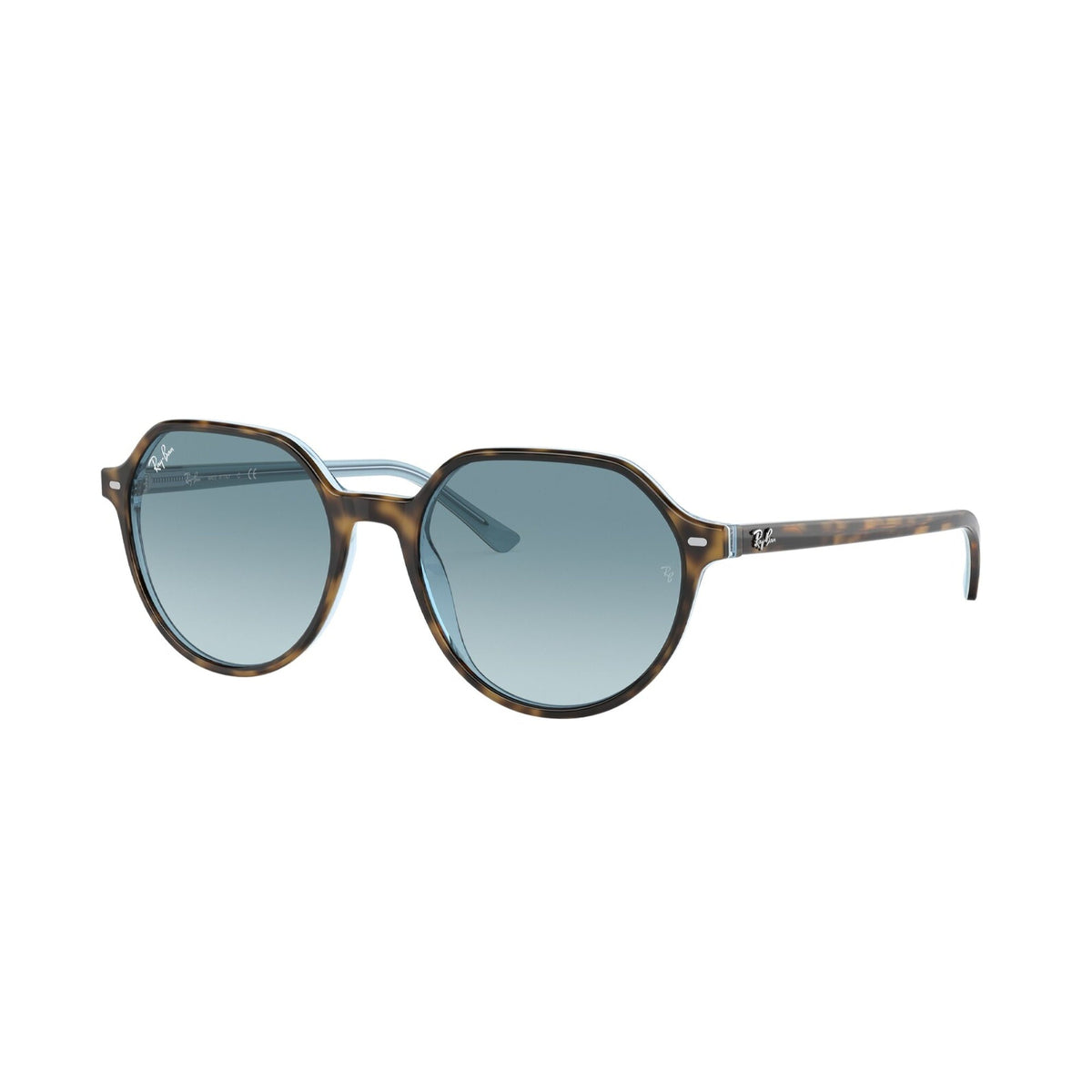 Ray-Ban Unisex Sunglasses Thalia Havana Blue Gradient Grey Plastic Plastic  0RG2195 13163M 53