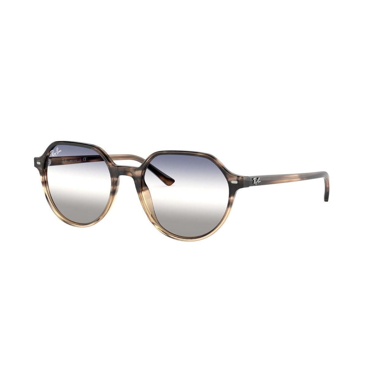 Ray-Ban Unisex Sunglasses Thalia Havana Clear Gradient Blue Plastic Plastic  0RG2195 1327GF 53