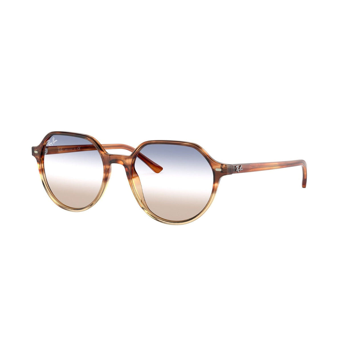 Ray-Ban Unisex Sunglasses Thalia Havana Clear Gradient Blue Plastic Plastic  0RG2195 1328GD 53