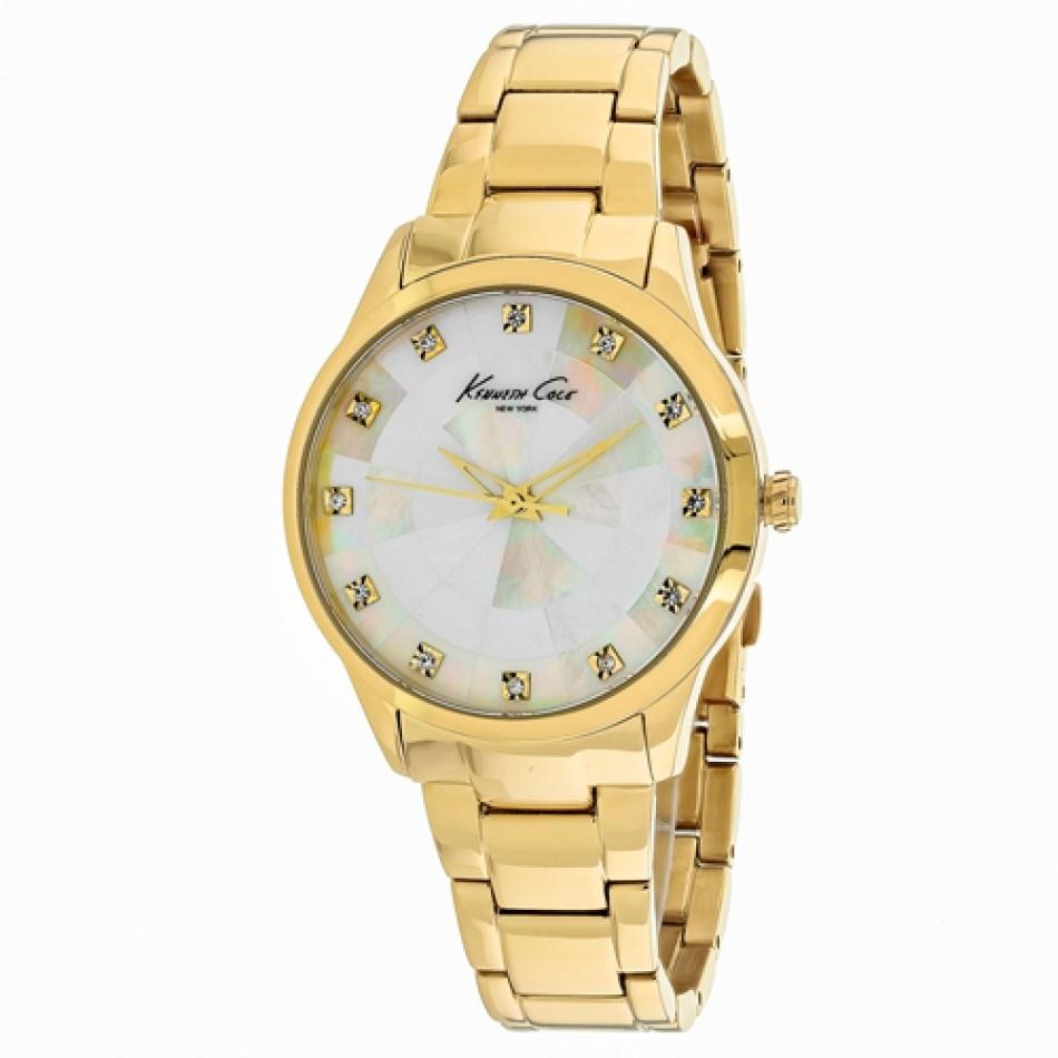 Kenneth Cole Men&#39;s 10018809 Classic Crystal Gold-Tone Stainless Steel Watch