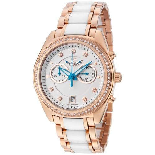 ISW Women's 1007-03 Chronograph Crystal Two-Tone Stainless Steel Watch