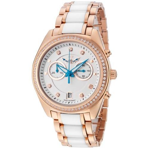 ISW Women&#39;s 1007-03 Chronograph Crystal Two-Tone Stainless Steel Watch