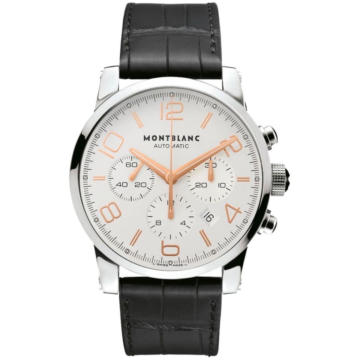 Montblanc Men&#39;s 101549 Timewalker Chronograph, Crystal Black Leather Watch
