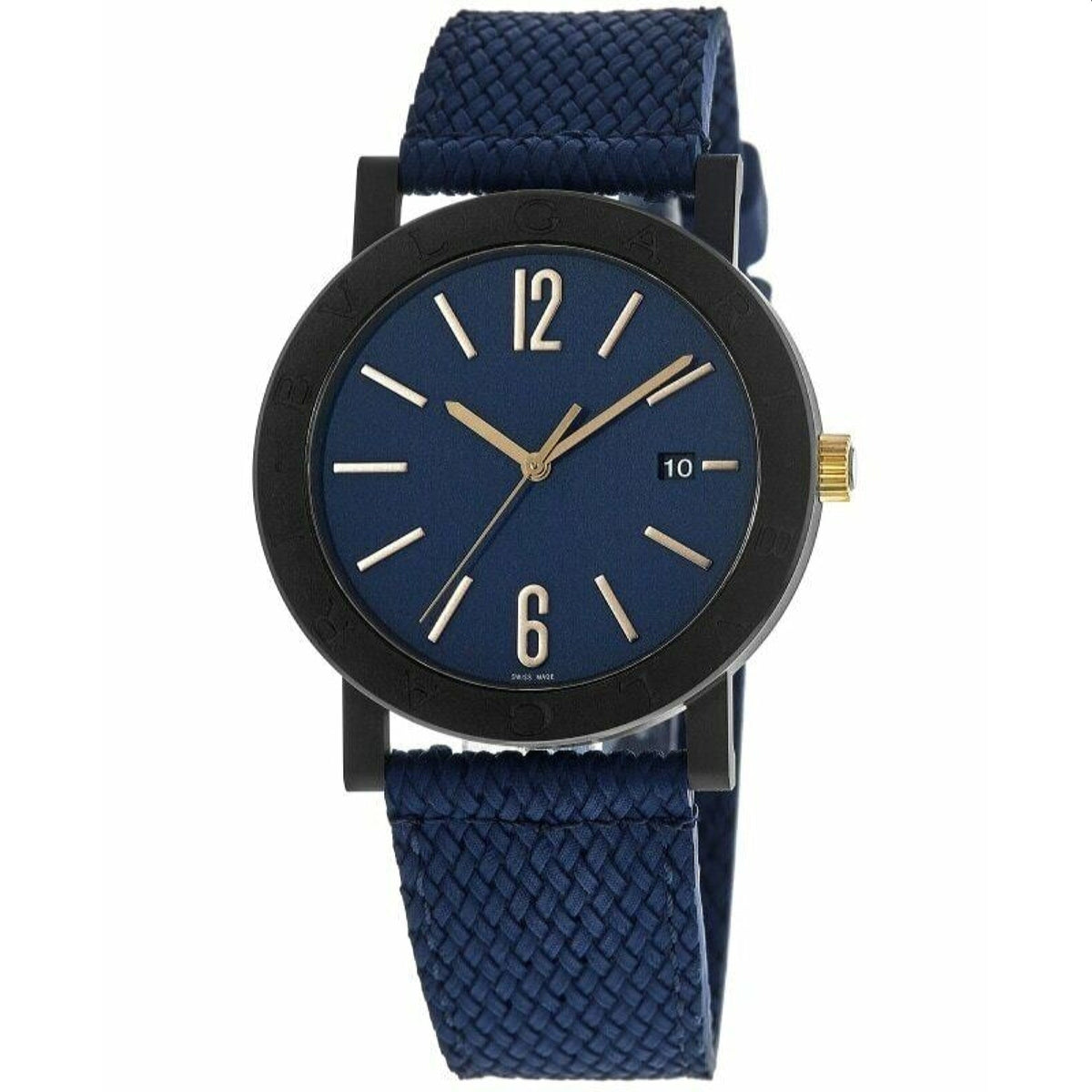 Bvlgari Men's 103133 Bvlgari Bvlgari Blue Rubber Watch
