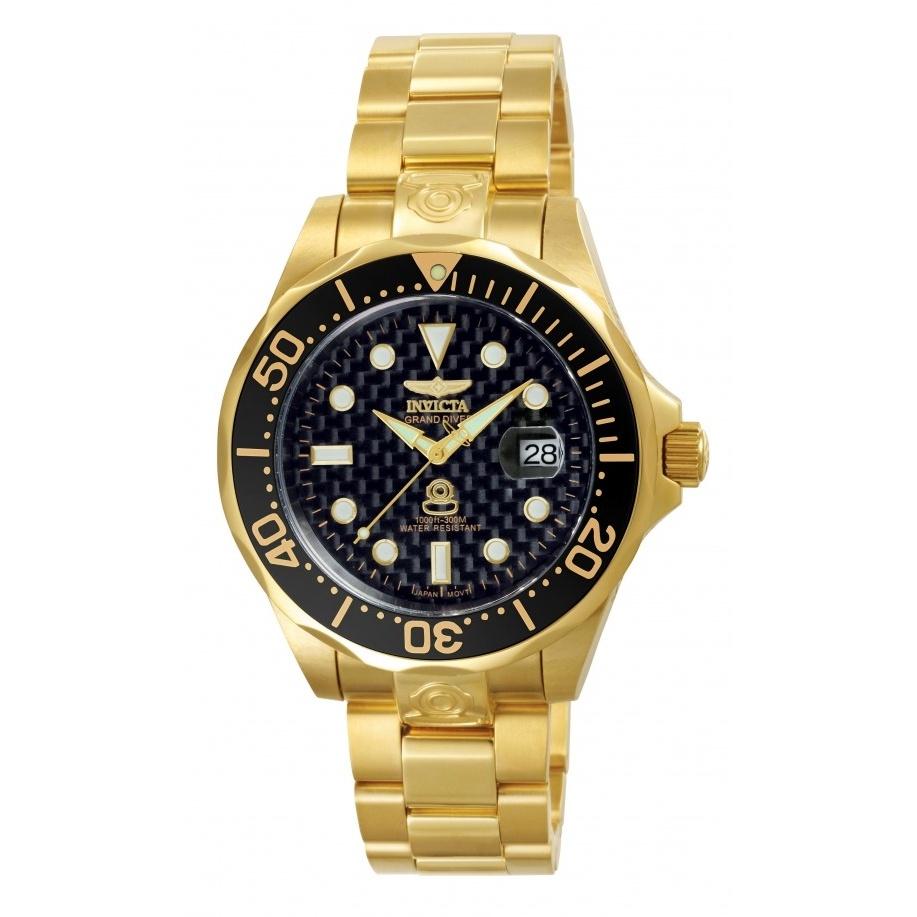 Invicta Men&#39;s 10642 Pro Diver Gold-Tone Stainless Steel Watch