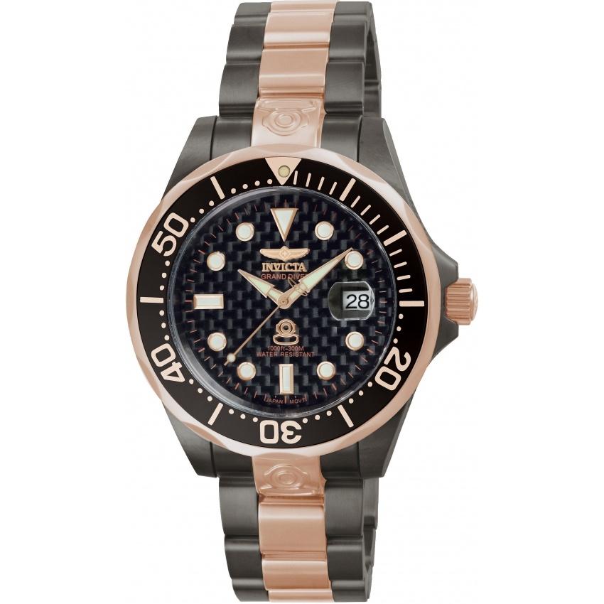 Invicta Men's 10643 Pro Diver Automatic Rose-Tone and Silver Stainless Steel Watch