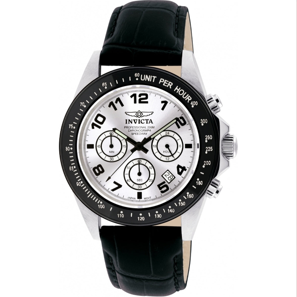 Invicta Men's 10708 Speedway Black Leather Watch