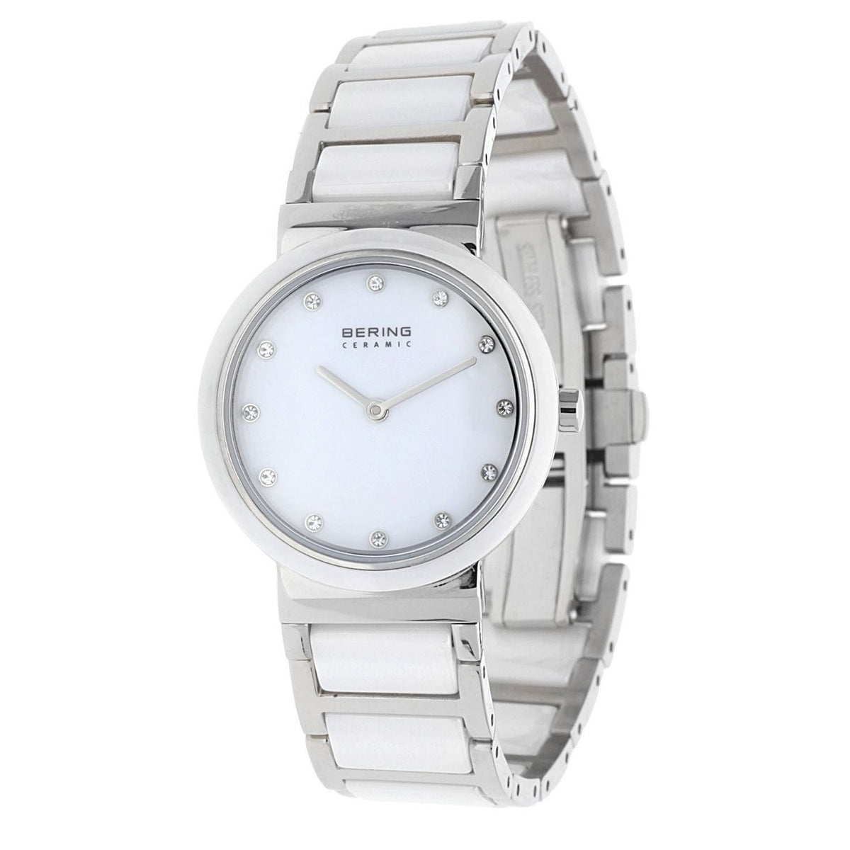 Bering Women&#39;s 10729-754 Ceramic Crystal Two-Tone Stainless steel and Ceramic Watch