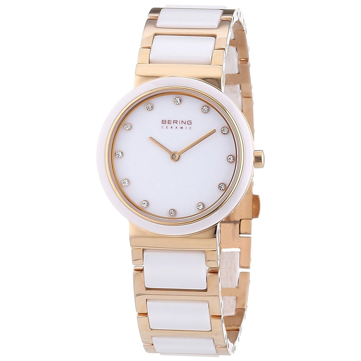 Bering Women&#39;s 10729-766 Ceramic Crystal Two-Tone Stainless steel and Ceramic Watch