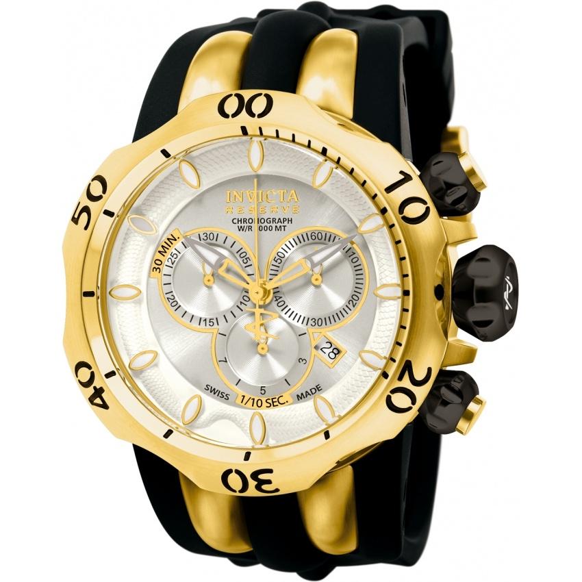 Invicta Men's 10834 Venom Venom Chronograph Black Polyurethane Watch