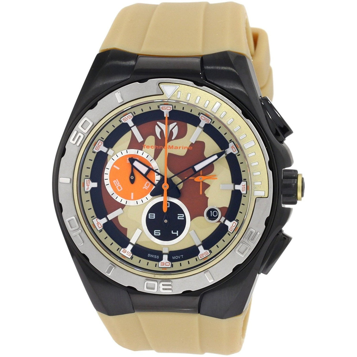 TechnoMarine Men&#39;s 110072 Cruise Chronograph Beige Silicone Watch