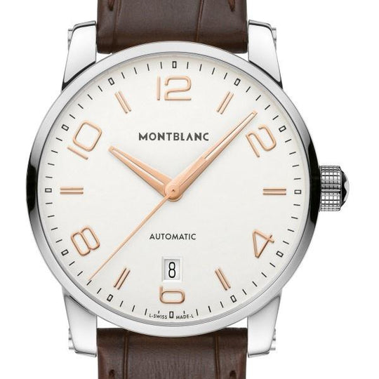 Montblanc Men's 110340 Timewalker Brown Leather Watch
